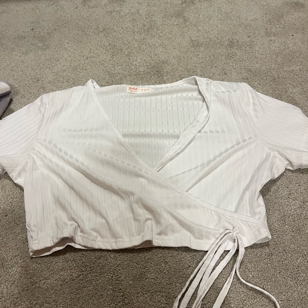 Shein tie crop top